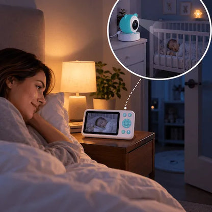 Baby phone vision nocturne bébé dort maman dans son lit