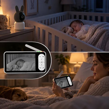 Babyphone caméra vision nocturne bébé dort maman apaisée