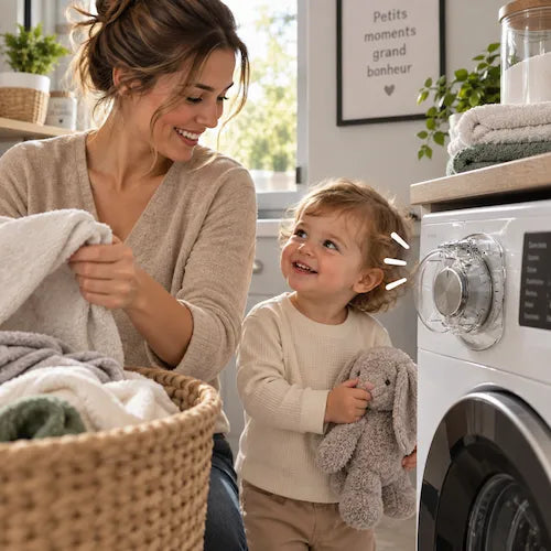 Cache prise bébé couvercle bouton machine maman et bébé dans buanderie