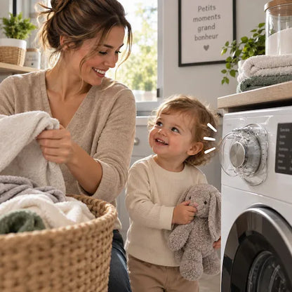 Cache prise bébé couvercle bouton machine maman et bébé dans buanderie