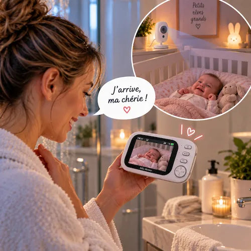Caméra bayphone maman veille sur bébé