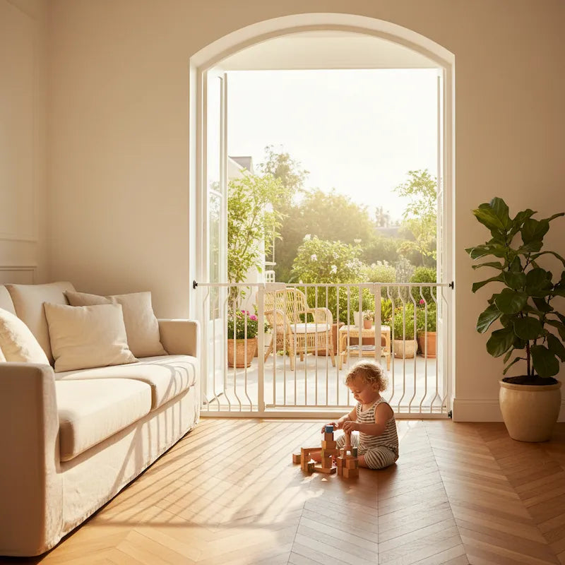 barrière de sécurité enfant blanc protection balcon