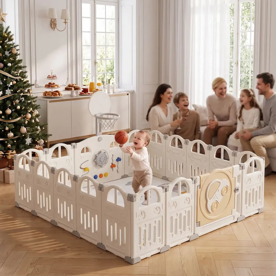 parc modulable bebe joue fete famille