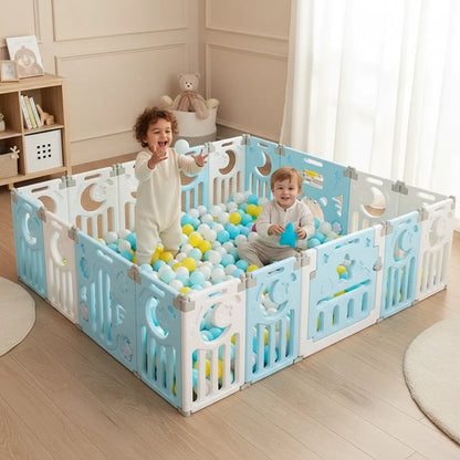 parc modulable enfants dans le parc balles
