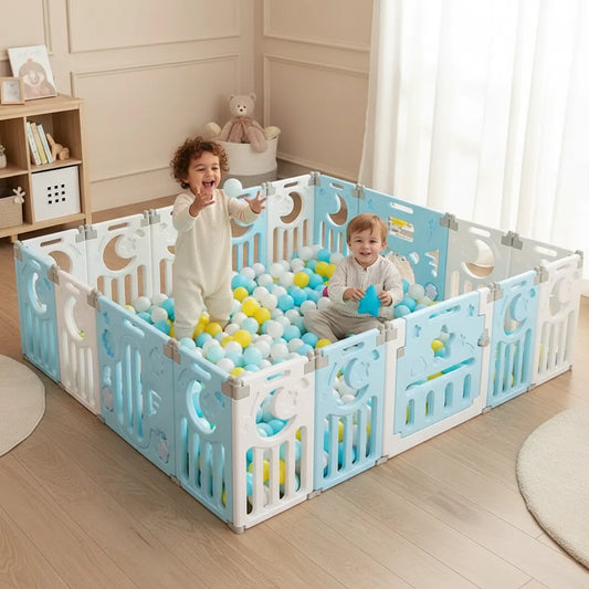 parc modulable enfants dans le parc balles