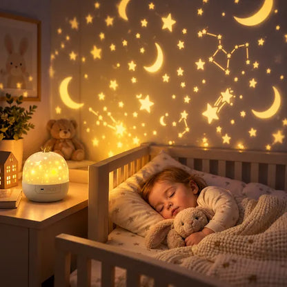 veilleuse bébé ciel étoilée bébé dort